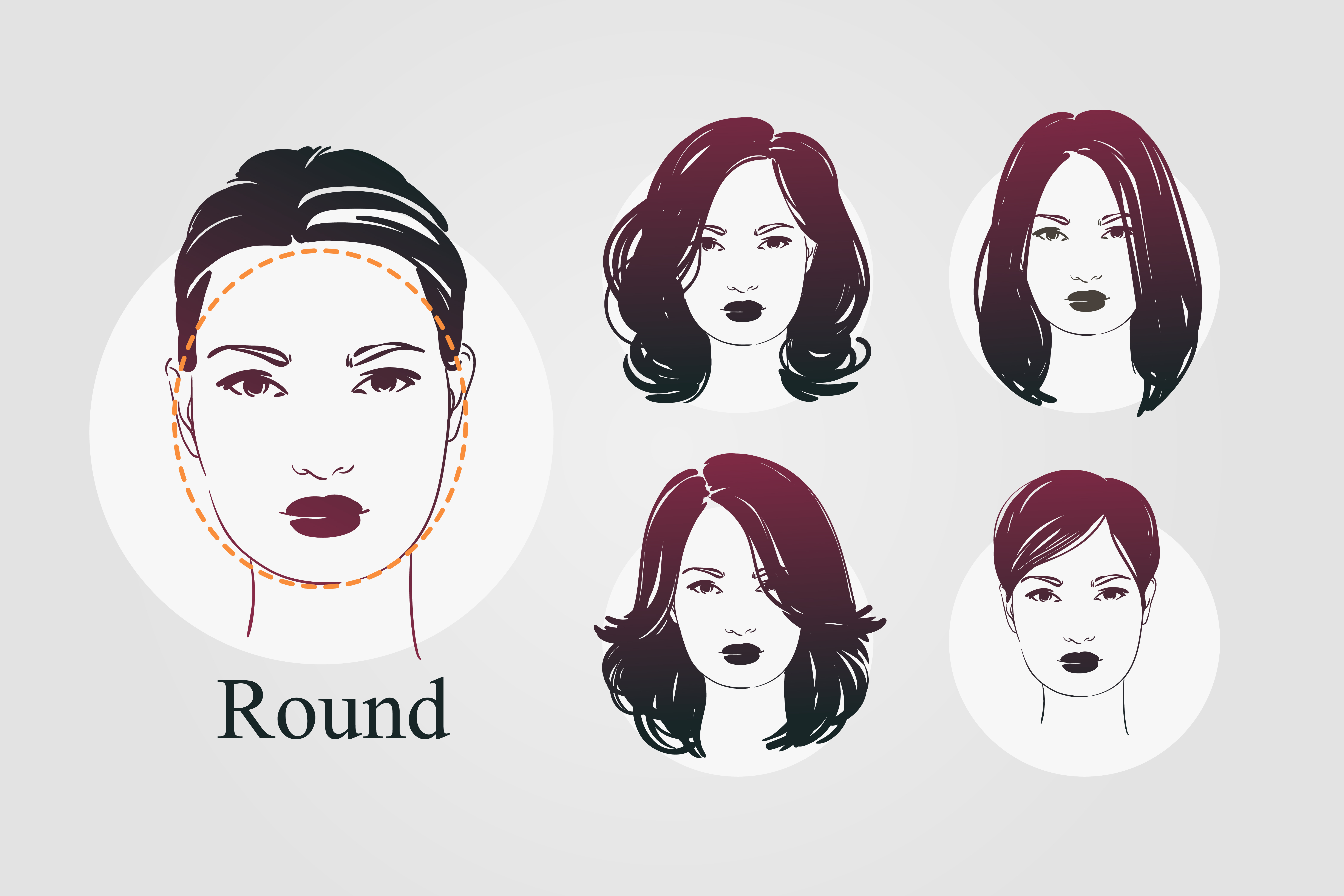 HAIRSTYLES FOR ROUND-SHAPED FACE