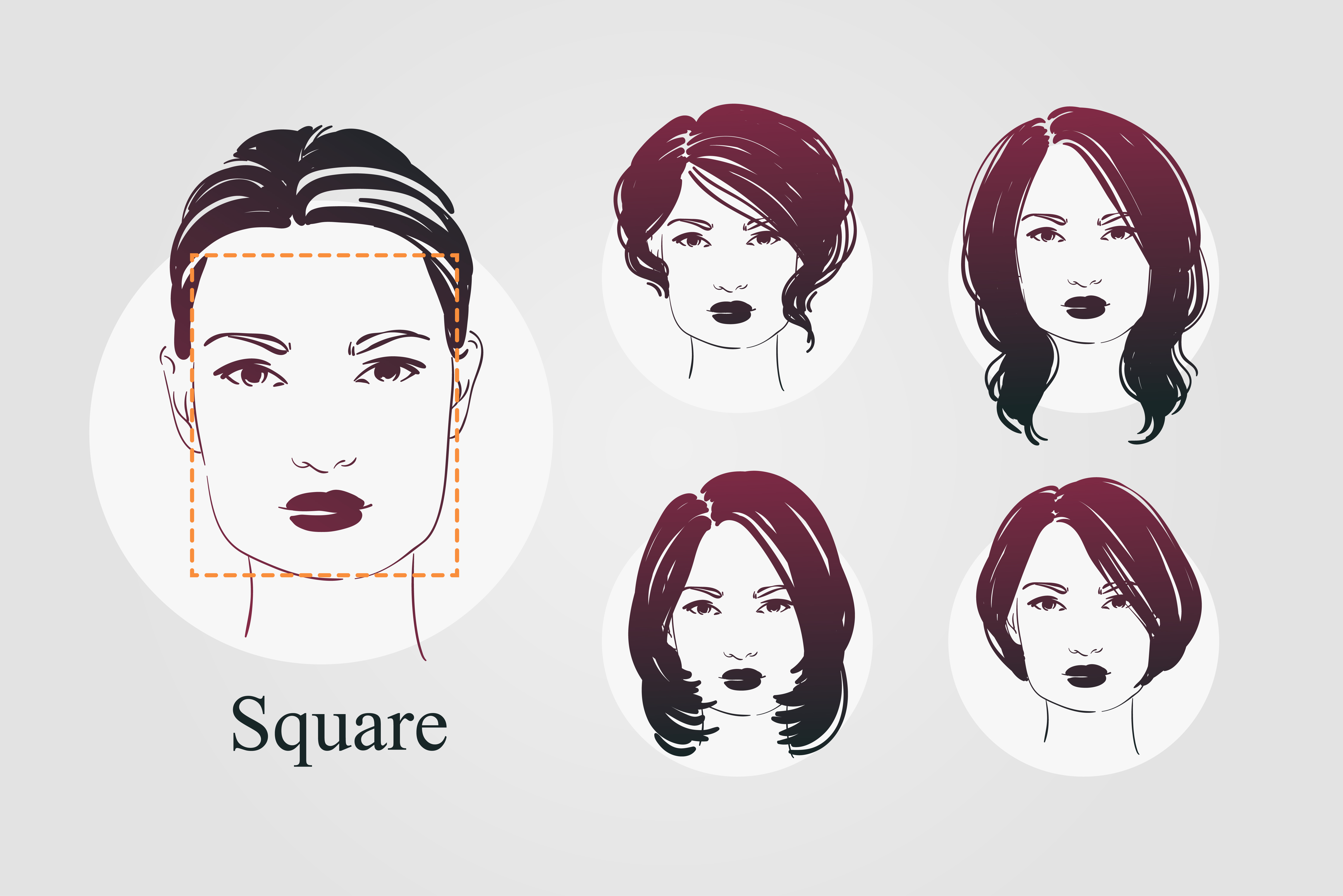 HAIRSTYLES FOR SQUARE-SHAPED FACE