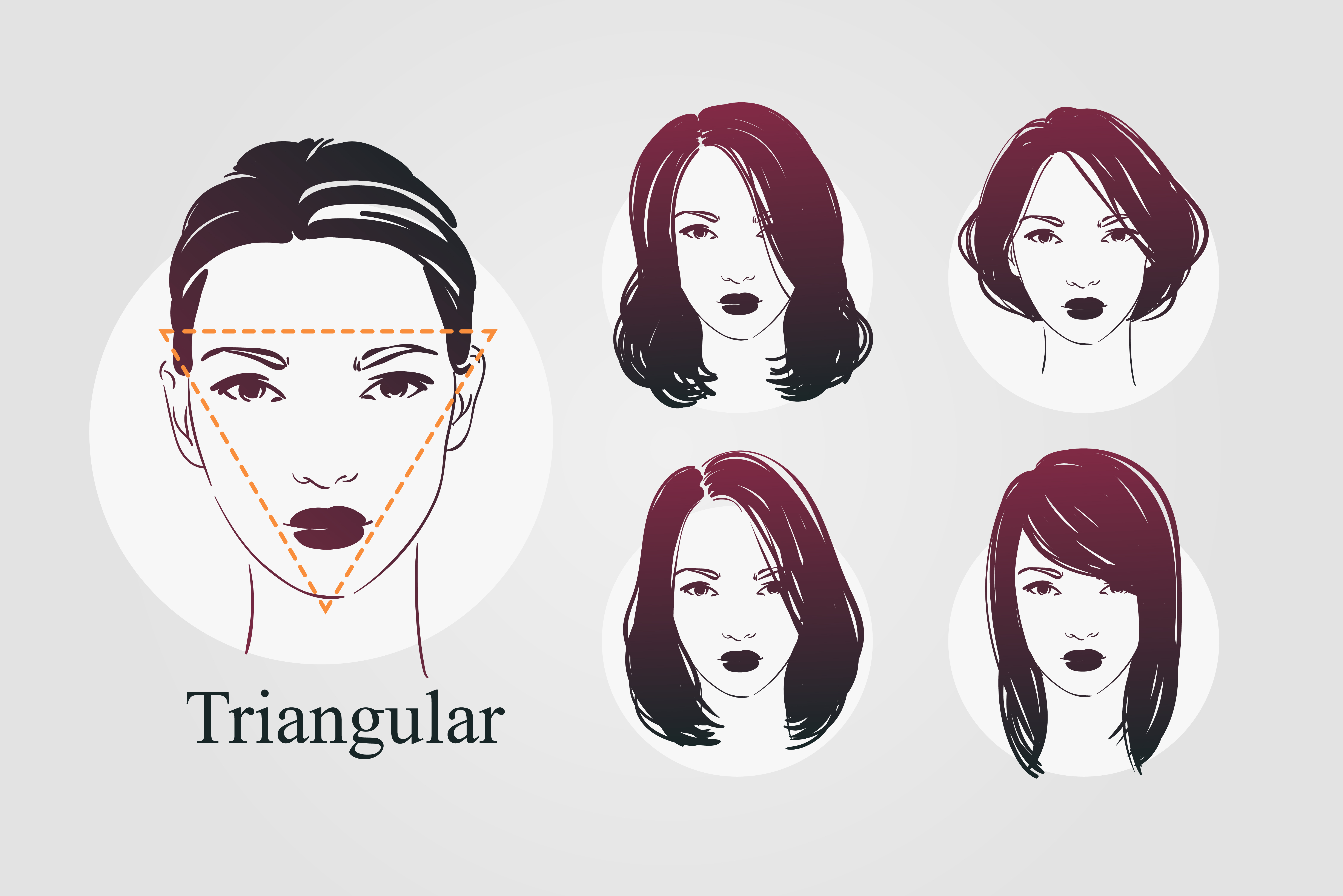 HAIRSTYLES FOR TRIANGLE-SHAPED FACE