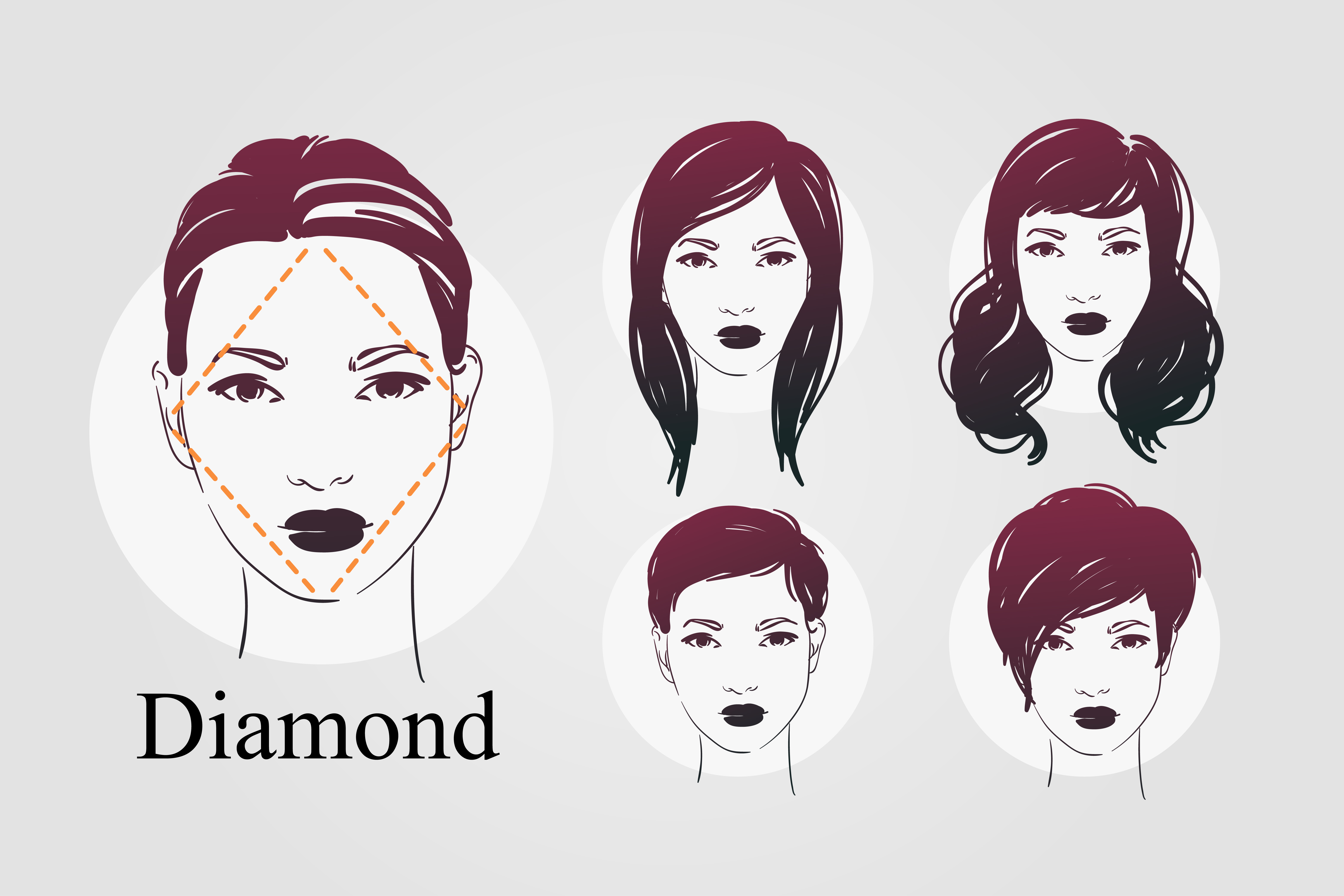 HAIRSTYLES FOR DIAMOND-SHAPED FACE