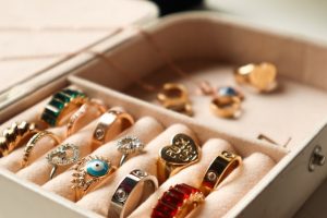 rings in jewerly box